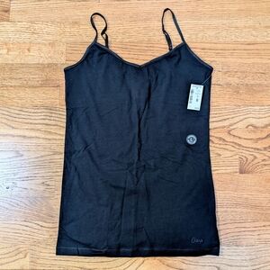 Aeropostale Junior's Favorite Cami Y2K Black Stretch Tank Top Size L